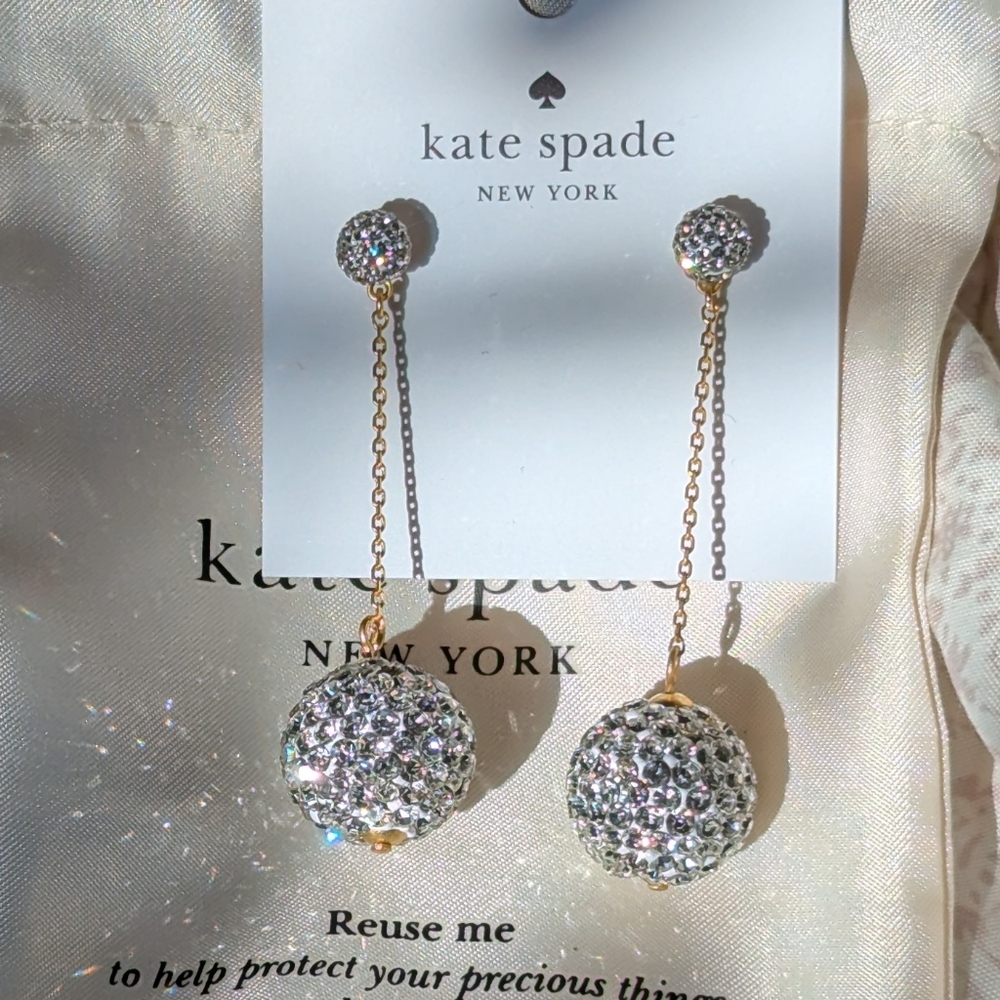 NWT Kate Spade Razzle Dazzle Linear Earrings -  gold💎💎💎